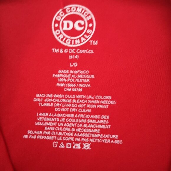 DC Comics Men's Size Large Red Flash T-shirt & Wooden Bazinga Trinket Box - Picture 2 of 8